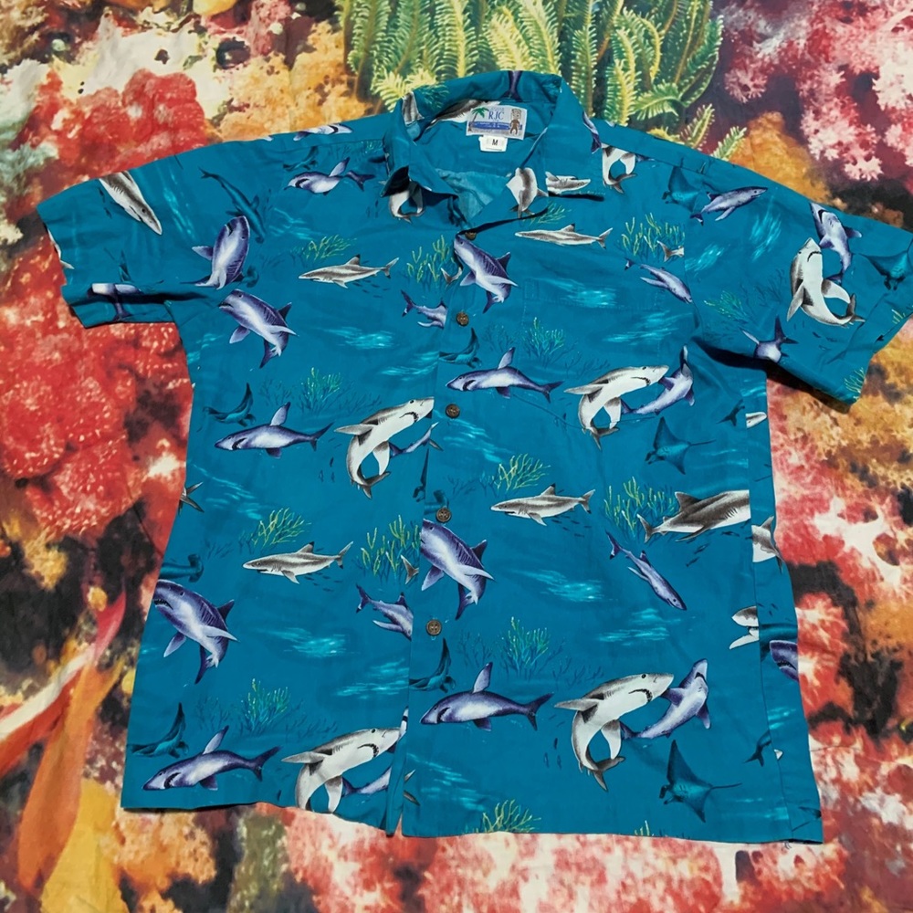 Vintage 90’s Shark Hipster Button Up